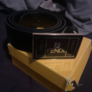 Black fendi belt